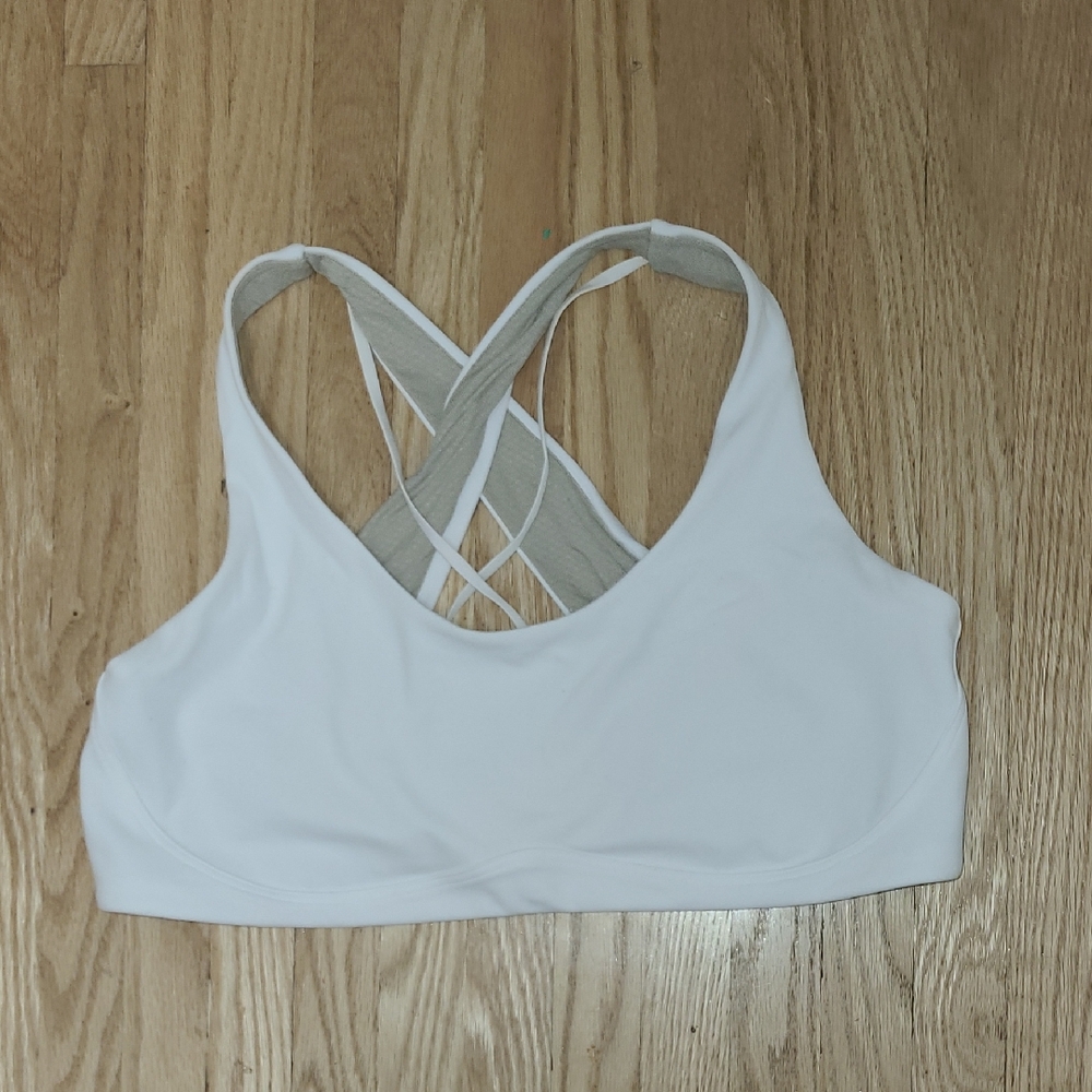 Lulu White Sports Bra